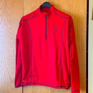 Stormtech Performance PULSE fleece 1/4 zip pullover baselayer XL RED gray EUC